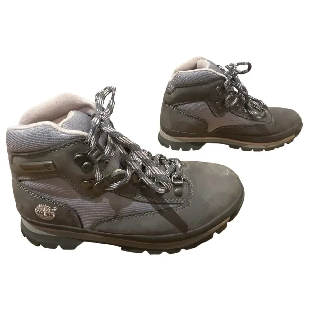 Timberland Gray and Lavender Hiking Boots Women's Size 7M